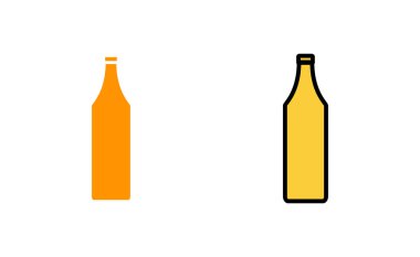 Web ve mobil uygulama için şişe simgesi ayarlandı. şişe işareti ve sembol