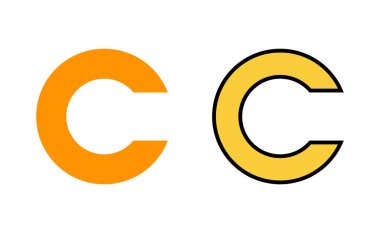 Web ve mobil uygulama için telif hakkı simgesi ayarlandı. telif hakkı işareti ve sembol