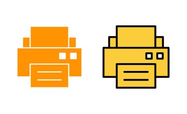 Web ve mobil uygulama için yazdırma simgesi ayarlandı. yazıcı işareti ve sembol