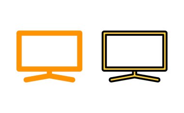 Web ve mobil uygulama için TV simgesi ayarlandı. televizyon işareti ve sembol