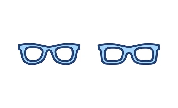 Ícone Vetor Óculos Sinal Óculos Símbolo — Vetor de Stock