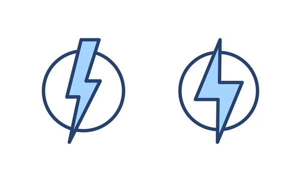 Blitzsymbolvektor Elektrisches Zeichen Und Symbol Macht Symbol Energiezeichen — Stockvektor