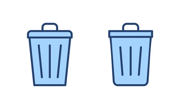 Çöp Simgesi Vektörü Çöp Kutusu Simgesi Şareti Sembolü Sil — Stok Vektör