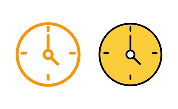 Klok Pictogram Set Voor Web Mobiele App Tijdteken Symbool Horloge — Stockvector