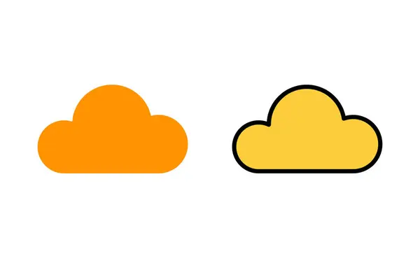 Ikona Cloudu Nastavena Pro Webovou Mobilní Aplikaci Znak Symbol Cloudu — Stockový vektor