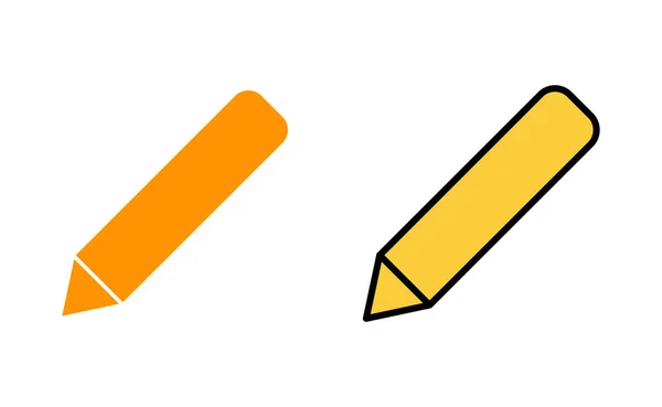 Ceruza Ikon Készlet Webes Mobil Alkalmazáshoz Toll Jel Szimbólum Szerkeszt — Stock Vector