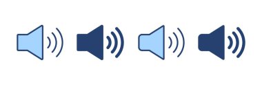 Sözcü simgesi vektörü. Ses düzeyi ve sembol. Hoparlör ikonu. ses sembolü