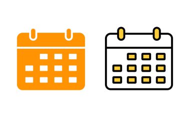 Calendar icon vector for web and mobile app. Calender sign and symbol. Schedule icon symbol