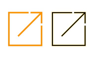 Web ve mobil uygulama için dış bağlantı simgesi ayarlandı. bağlantı işareti ve sembol. hiper bağlantı sembolü