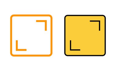 Web ve mobil uygulama için tam ekran simgesi ayarlandı. Tam ekran işareti ve simgeye genişlet. Oklar sembolü