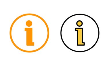 Web ve mobil uygulama için bilgi simgesi ayarlandı. İmza ve sembol hakkında. soru işareti simgesi