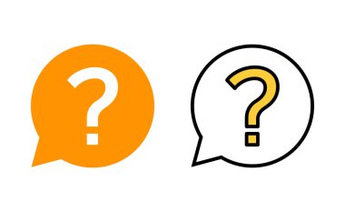 Web ve mobil uygulama için soru simgesi ayarlandı. soru işareti ve sembol