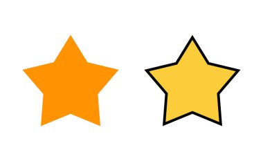 Yıldız Simgesi web ve mobil uygulama için ayarlandı. Reyting işareti ve sembol. favori yıldız simgesi