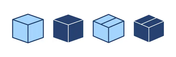 Boîte Icône Vecteur Panneau Symbole Boîte Colis Paquet — Image vectorielle