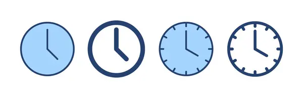 Saat Simgesi Vektörü Zaman Işareti Sembol Saat Simgesi — Stok Vektör