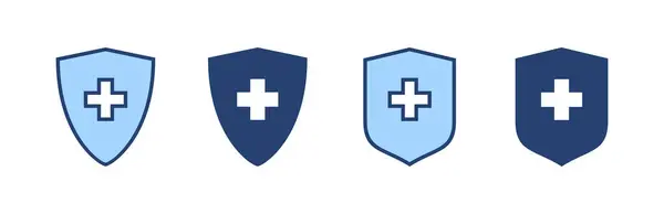 Vektor Ikony Zdravotního Pojištění Značka Symbol Dokladu Zdravotním Pojištění — Stockový vektor