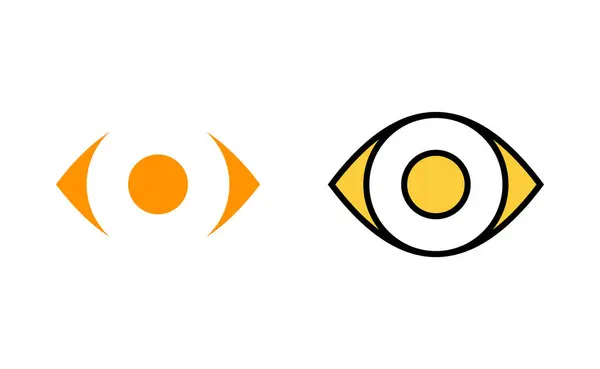 Web Mobil Uygulama Için Göz Simgesi Ayarlandı Göz Işareti Sembol — Stok Vektör
