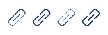 Bağlantı simgesi vektörü. Hiper bağlantı zinciri işareti ve sembolü