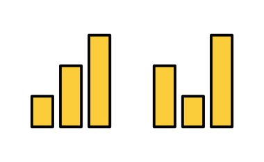 Web ve mobil uygulama için büyüyen grafik simgesi ayarlanıyor. Çizelge ve sembol. diyagram simgesi