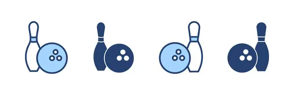 stock vector Bowling icon vector. bowling ball and pin sign and symbol.