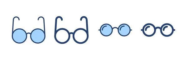 Vettore Icona Occhiali Segno Simbolo Degli Occhiali — Vettoriale Stock