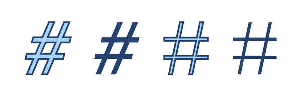 Ikona Hasztagu Wektor Znak Symbol Hashtagu — Wektor stockowy