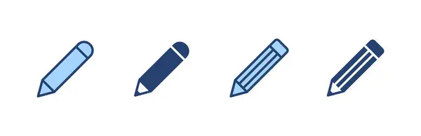 Kalem Simgesi Vektörü Kalem Işareti Sembol Simge Vektörünü Düzenle — Stok Vektör