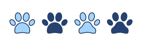 Διανυσματική Εικόνα Paw Σημάδι Και Σύμβολο Αποτυπώματος Ποδιού Πόδι Σκύλου — Διανυσματικό Αρχείο