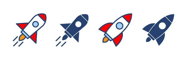 Rocket Icon Vector Startup Sign Symbol Rocket Launcher Icon — Stock Vector