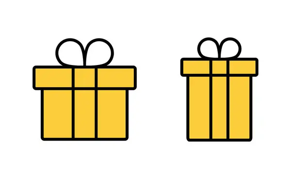 Cadeaupictogram Set Voor Web Mobiele App Cadeauteken Symbool Verjaardagscadeau — Stockvector
