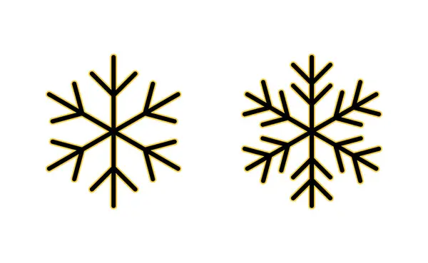 Webおよびモバイルアプリ用に設定された雪のアイコン 雪の結晶のサインとシンボル — ストックベクタ