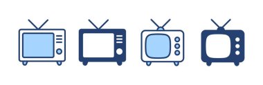 Televizyon ikonu vektörü. televizyon işareti ve sembol