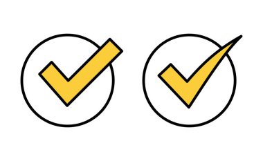 Web ve mobil uygulama için onaylanmış simge ayarlandı. Onaylanmış Madalya Simgesi