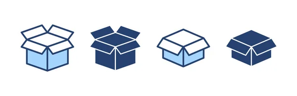 Vector Van Het Pictogram Doos Teken Symbool Pakket Verpakking — Stockvector