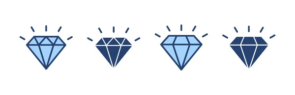 Diamant Symbolvektor Diamant Edelsteine Zeichen Und Symbol — Stockvektor