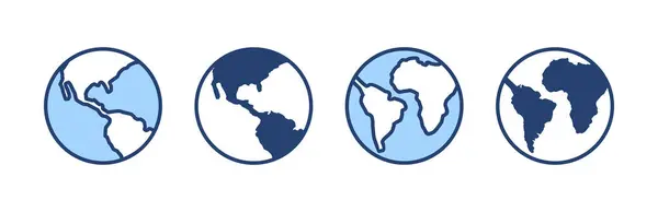 Вектор Світової Карти Світова Карта Знак Символ Піктограма Глобусу — стоковий вектор