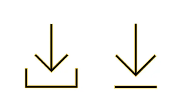 Symbolset Für Web Und Mobile App Herunterladen Zeichen Und Symbol — Stockvektor