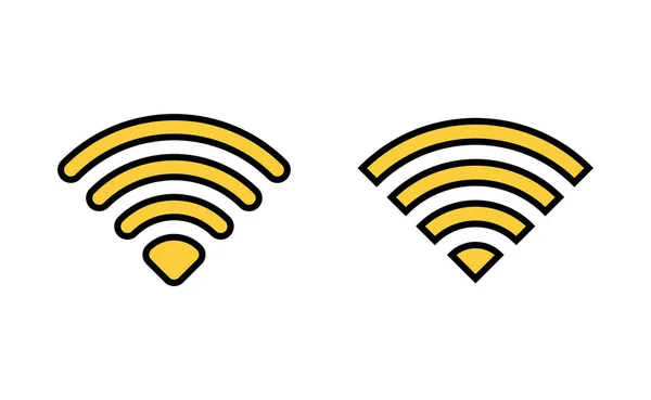 Conjunto Iconos Wifi Para Web Aplicación Móvil Señal Símbolo Icono — Vector de stock