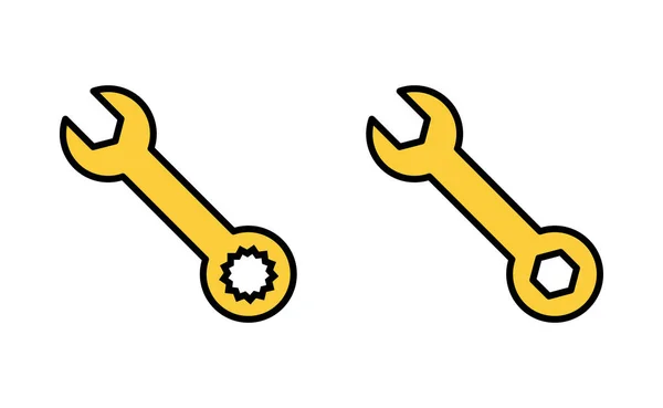 Wrench Icon Set Web Mobile App Repair Icon Tools Sign — Stock Vector