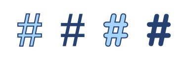 Etiket simgesi vektörü. hashtag işareti ve sembol