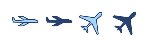 Plane Icon Vector Airplane Sign Symbol Flight Transport Symbol Travel — Stock Vector