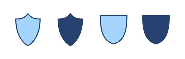 盾牌图标向量 保护图标 安全标志和标志 — 图库矢量图片