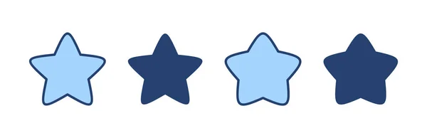 Vettore Icone Stellari Segno Simbolo Valutazione Icona Stella Preferita — Vettoriale Stock