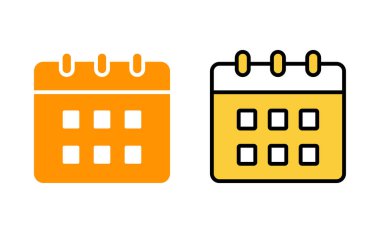 Calendar icon vector for web and mobile app. Calender sign and symbol. Schedule icon symbol