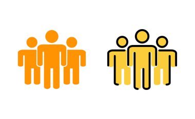 Web ve mobil uygulama için insan simgesi ayarlandı. İmza ve sembol. Kullanıcı Simgesi vektörü