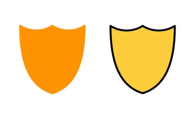 Web ve mobil uygulama için kalkan simgesi ayarlandı. Koruma ikonu. Güvenlik işareti ve sembol