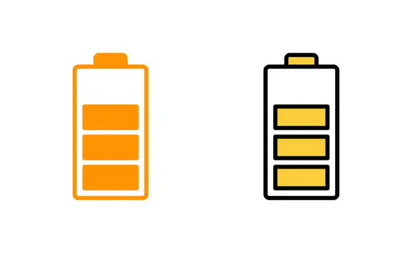 Batterie Icon Set Für Web Und Mobile App Ladezeichen Und — Stockvektor