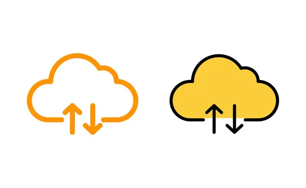 Cloud Symbolset Für Web Und Mobile App Wolkenzeichen Und Symbol — Stockvektor