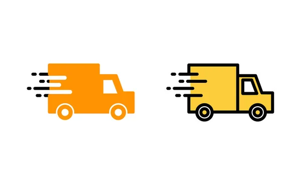 Ensemble Icône Camion Livraison Pour Application Web Mobile Panneau Symbole — Image vectorielle