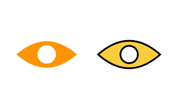 Ikona Oka Dla Aplikacji Webowych Mobilnych Oko Symbol Zobacz Ikonę — Wektor stockowy